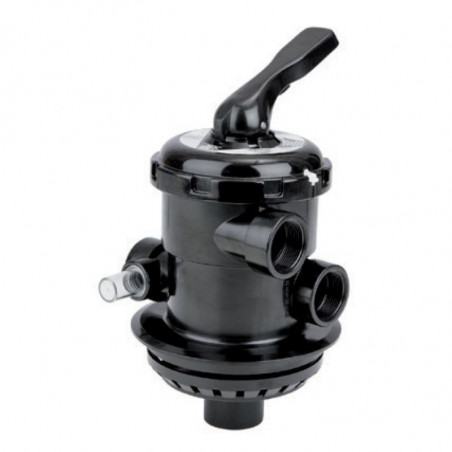 VANNE 6 VOIES TOP 1"1/2 NOIRE FILTRES ATOLL & LAGON