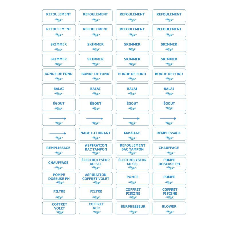 PLANCHE ADHÉSIVE DE SIGNALISATION SPRING WATER