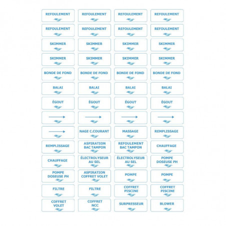 PLANCHE ADHÉSIVE DE SIGNALISATION SPRING WATER