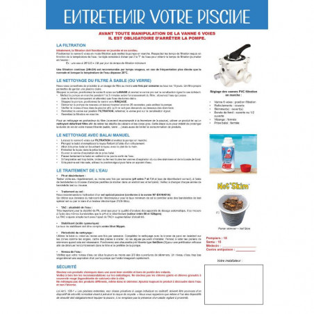 FICHE INDÉCHIRABLE A3 + RÉSISTANTE A L'EAU POUR LE LOCAL TECHNIQUE