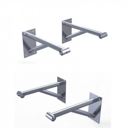 SUPPORT MURAL UNIVERSEL INOX 304 (1 JEU DE 2 SUPPORTS)