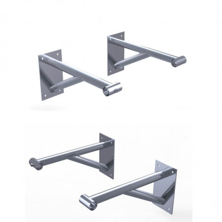 SUPPORT MURAL UNIVERSEL INOX 304 (1 JEU DE 2 SUPPORTS)
