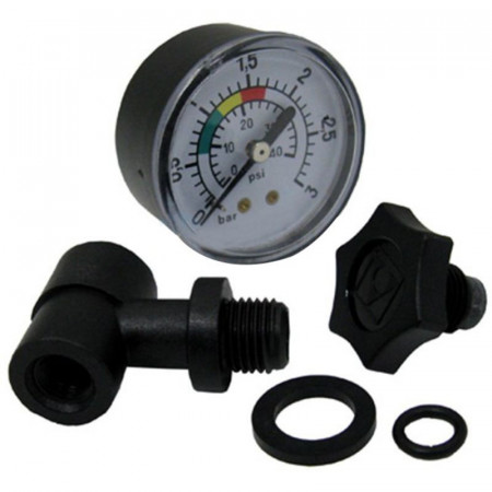 KIT MANOMÈTRE 1/8" FILETAGE ARRIÈRE + JOINTS + TE 1/8" - 1/4" FILTRES BELO SIDE