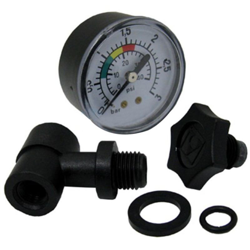 KIT MANOMÈTRE 1/8" FILETAGE ARRIÈRE + JOINTS + TE 1/8" - 1/4" FILTRES BELO SIDE