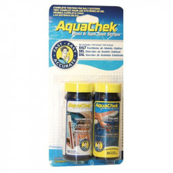 AQUACHEK KIT SPÉCIAL ÉLECTROLYSE  (10 bandelettes BLANC SEL + 25 bandelettes JAUNE 4 en 1)