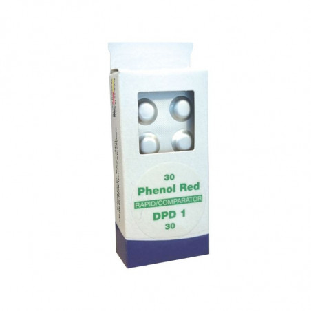 BOITE DE 60 PASTILLES (30 DPD N°1 CHLORE + 30 PHENOL RED PH)