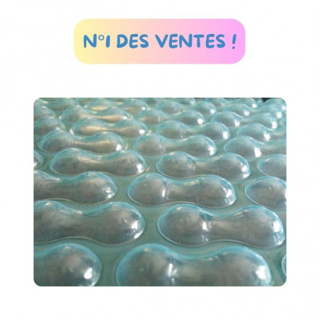 BLEU TRANSLUCIDE B8 500 MICRONS BACHE A BULLES BORDEE DES 4 COTES