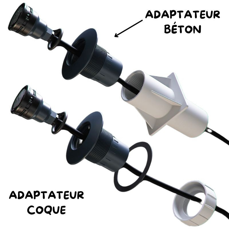 MINI-PROJECTEUR LED ULTRA PUISSANT BLANC 12W - 1300LM  - 120° 1"1/2 A VISSER BETON COQUE ANTHRACITE