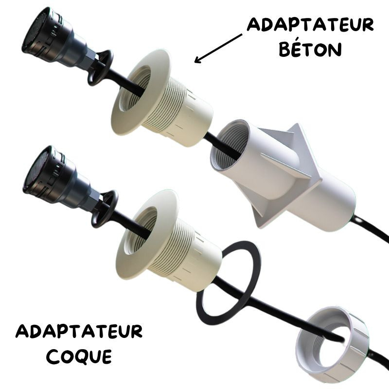 MINI-PROJECTEUR LED ULTRA PUISSANT BLANC 12W - 1300LM  - 120° 1"1/2 A VISSER BETON COQUE SABLE