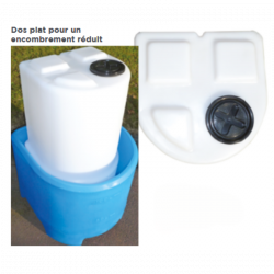 BAC DE STOCKAGE ROBUSTE 250L GRADUÉE + BAC DE RÉTENTION 250L