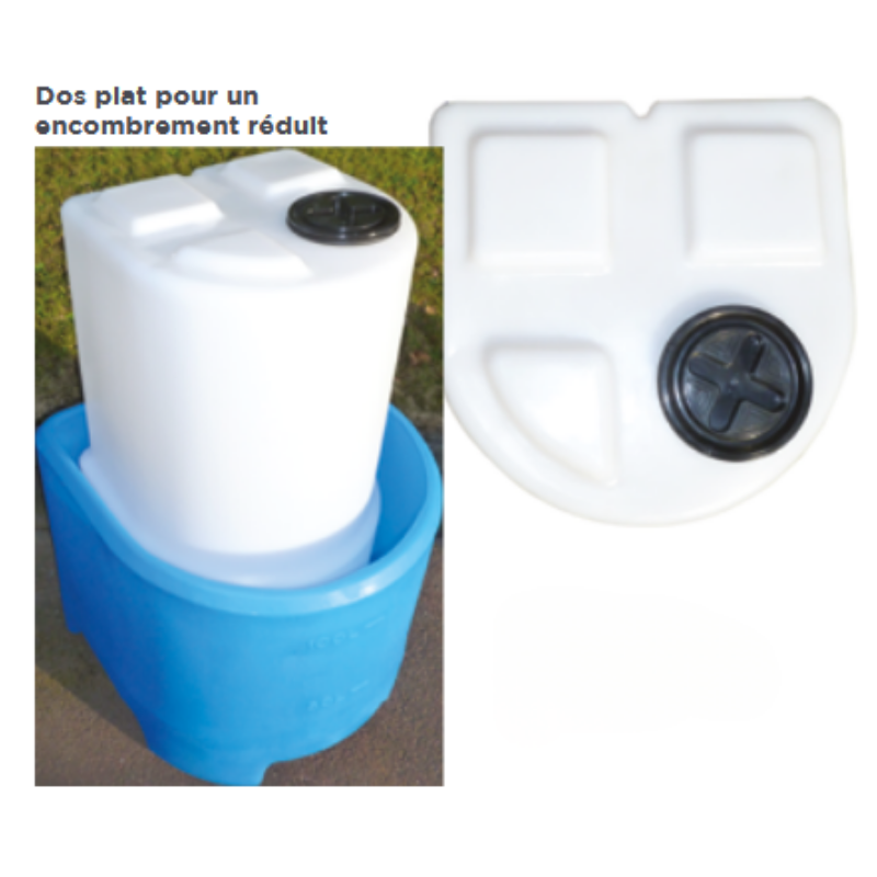 BAC DE STOCKAGE ROBUSTE 250L GRADUÉE + BAC DE RÉTENTION 250L