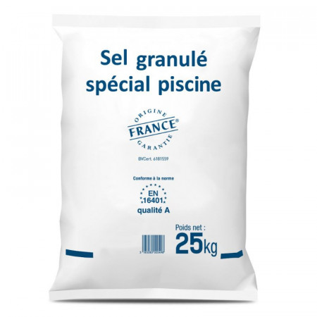 SEL PISCINE GRANULÉ ORIGINE FRANCE SPÉCIAL PISCINE 25KG
