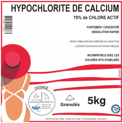 HYPOCHLORITE DE CALCIUM GRANULES - 5KG