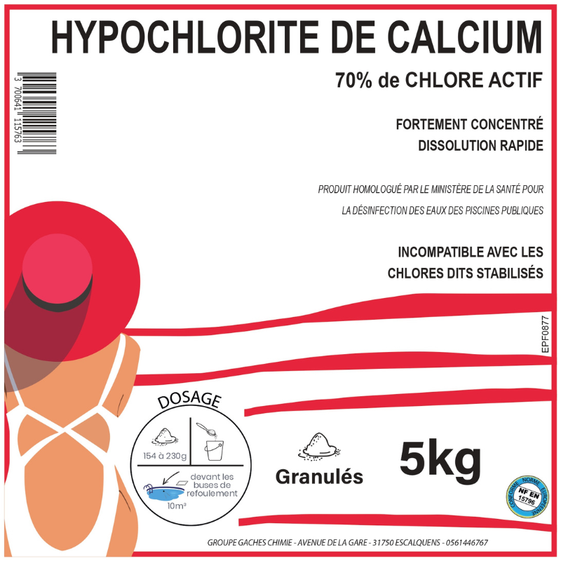HYPOCHLORITE DE CALCIUM GRANULES - 5KG