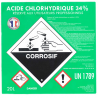 ACIDE CHLORHYDRIQUE 34% - 20L
