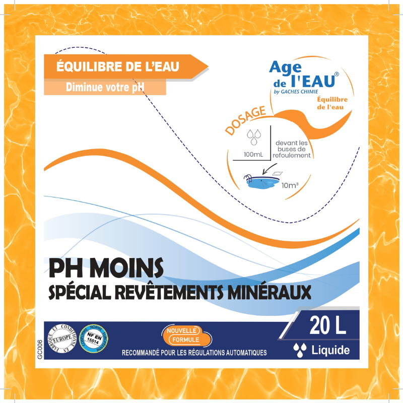 PH MOINS LIQUIDE RM POUR REVETEMENT MINERAUX - 20L