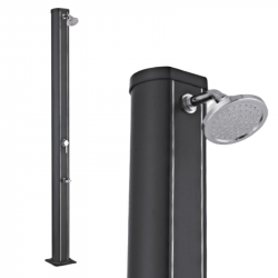 DOUCHE SOLAIRE ECLAT 32L ALU NOIR + RINCE-PIED