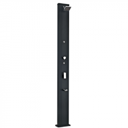 DOUCHE SOLAIRE PREMIUM 28L ALU NOIR + RINCE-PIED + BRUMISATEUR