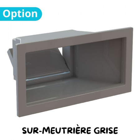 SUR MEUTRIERE SKIMMER BÉTON LUXE 17L + 2 SORTIES 2" GRISE