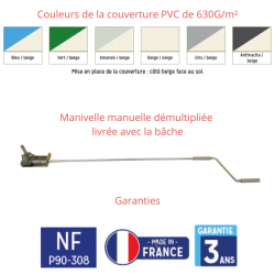 BÂCHE A BARRES 630 G/M² STANDARD