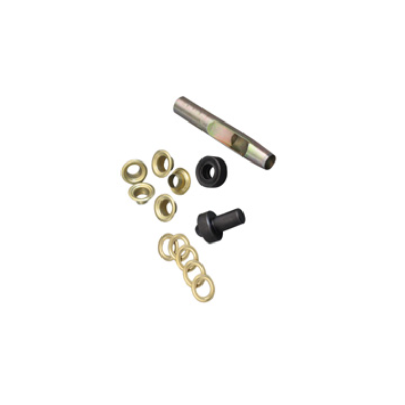 EMPORTE PIÈCE + 15 ŒILLETS MÉTALLIQUE EN LAITON NICKELÉ Ø15MM INTÉRIEUR (pour bâches à bulles et bâche hiver)