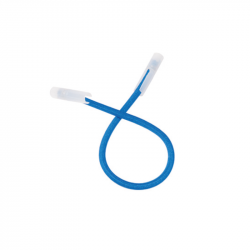 SANDOW BLEU / NOIR Ø6MM LONGUEUR 120CM + 2 EMBOUTS PLASTIQUE BASCULANTS