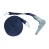 Kit sangle 25mm x 12m ourlet avec boucle + tendeur cliquet inox avec sangle et anneau T