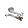 Kit sangle de soutien 45mm x 14m + 1 cliquet + 2 pitons douille inox Ø18mm
