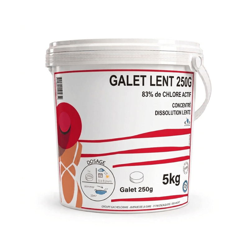 CHLORE LENT GALETS DE 250G - 5kg