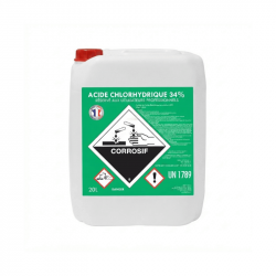 ACIDE CHLORHYDRIQUE 34% - 20L