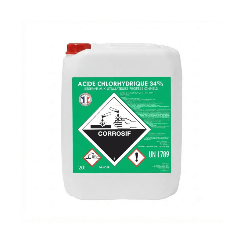 ACIDE CHLORHYDRIQUE 34% - 20L