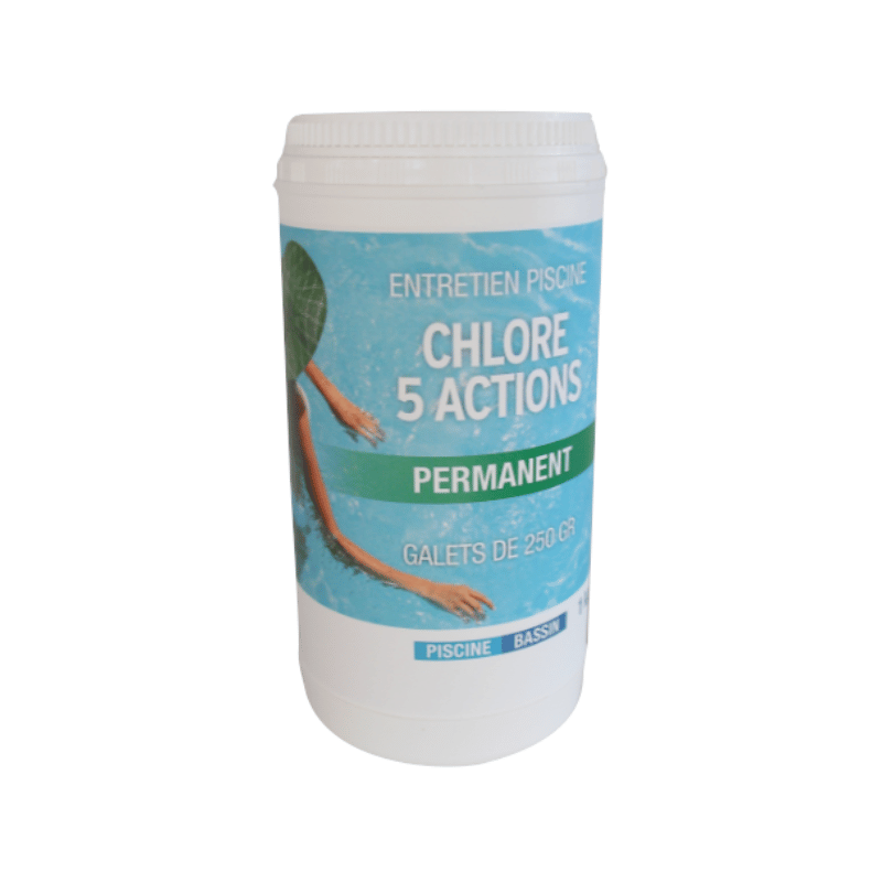 CHLORE 5 ACTIONS GALETS DE 250G - 1KG