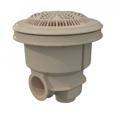 BONDE DE FOND BÉTON 2'' TARAUDÉE AVEC GRILLE ANTI-VORTEX (4 COLORIS)