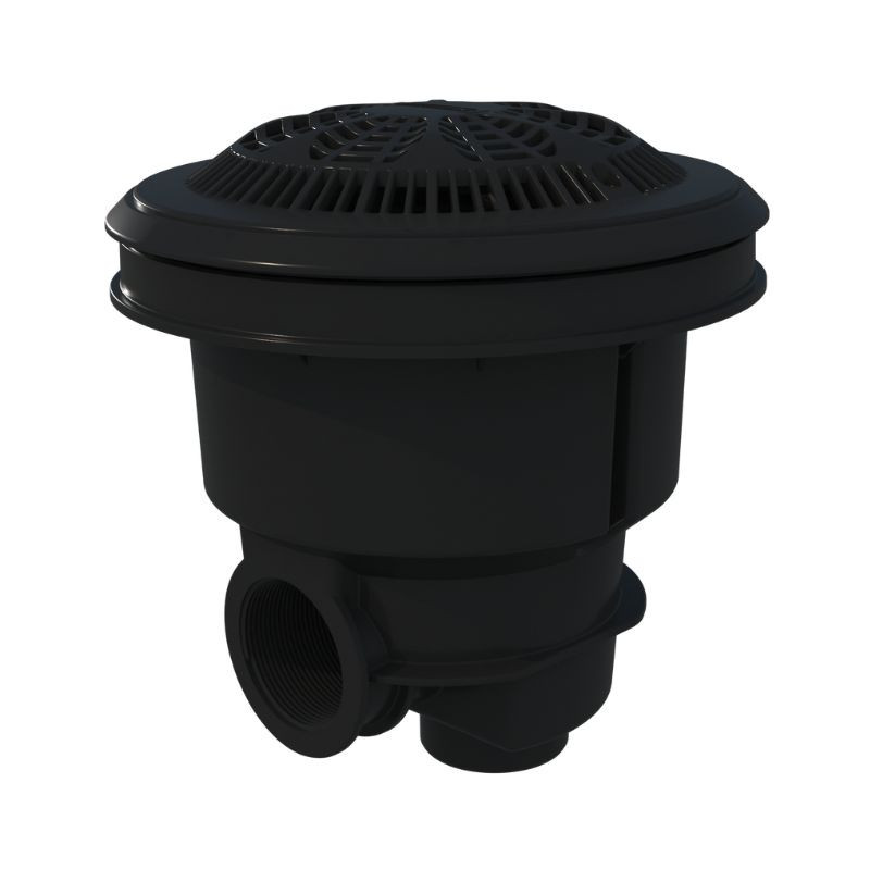 BONDE DE FOND LINER 2'' TARAUDÉE AVEC GRILLE ANTI-VORTEX (4 COLORIS)