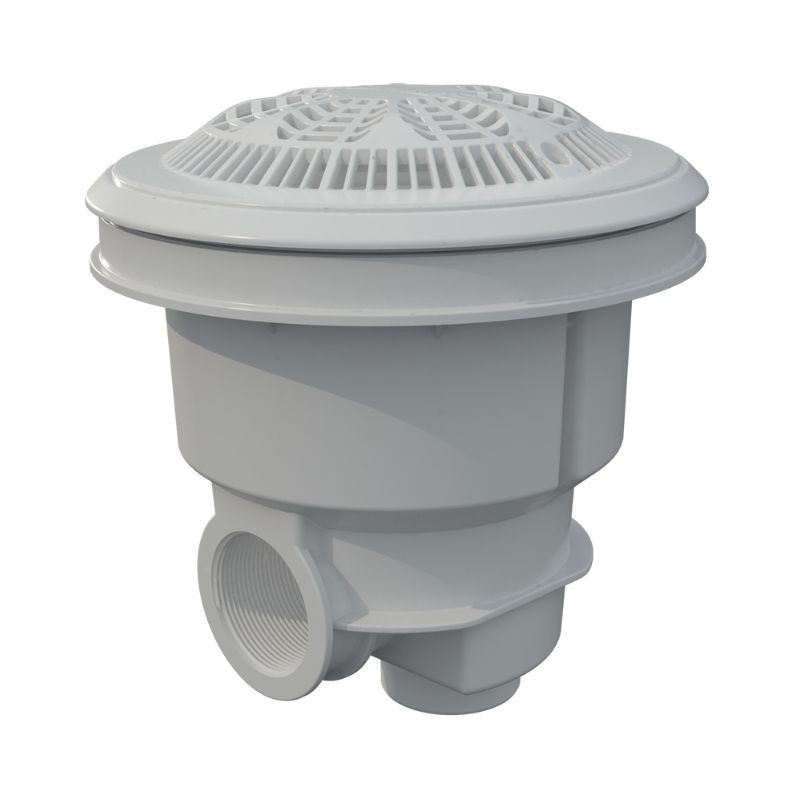 BONDE DE FOND LINER 2'' TARAUDÉE AVEC GRILLE ANTI-VORTEX (4 COLORIS)