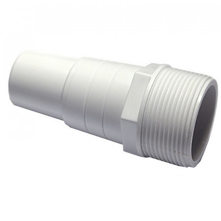 RACCORD 1"1/2 FILETÉ EN ABS BLANC POUR TUYAU FLOTTANT Ø32 + 38MM