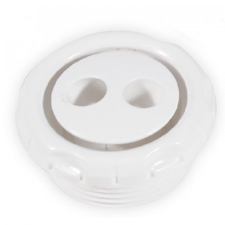 BUSE DE MASSAGE 1"1/2 FILETÉE AVEC 2 JETS HYDROMASSANTS ROTATIFS BLANCHE