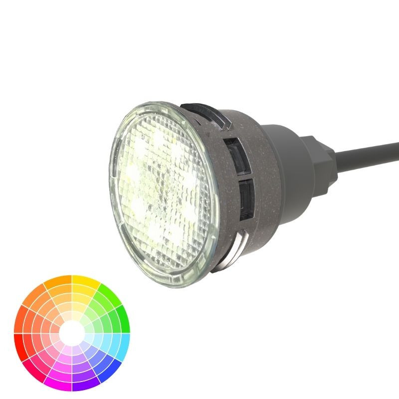 MINI-PROJECTEUR LED ULTRA PUISSANT COULEURS RGB+W 12W - 900LM - 120° 1"1/2 A VISSER