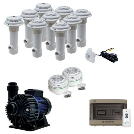 Kit balnéo 9 buses blanches