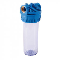 FILTRE 9P3-4 TRANSPARENT 3 PIÈCES INSERTS LAITON 1" TARAUDÉS