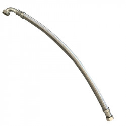 FLEXIBLE INOX EPDM Ø20MM 3/4"F COUDÉ + 3/4"F DROIT 1M