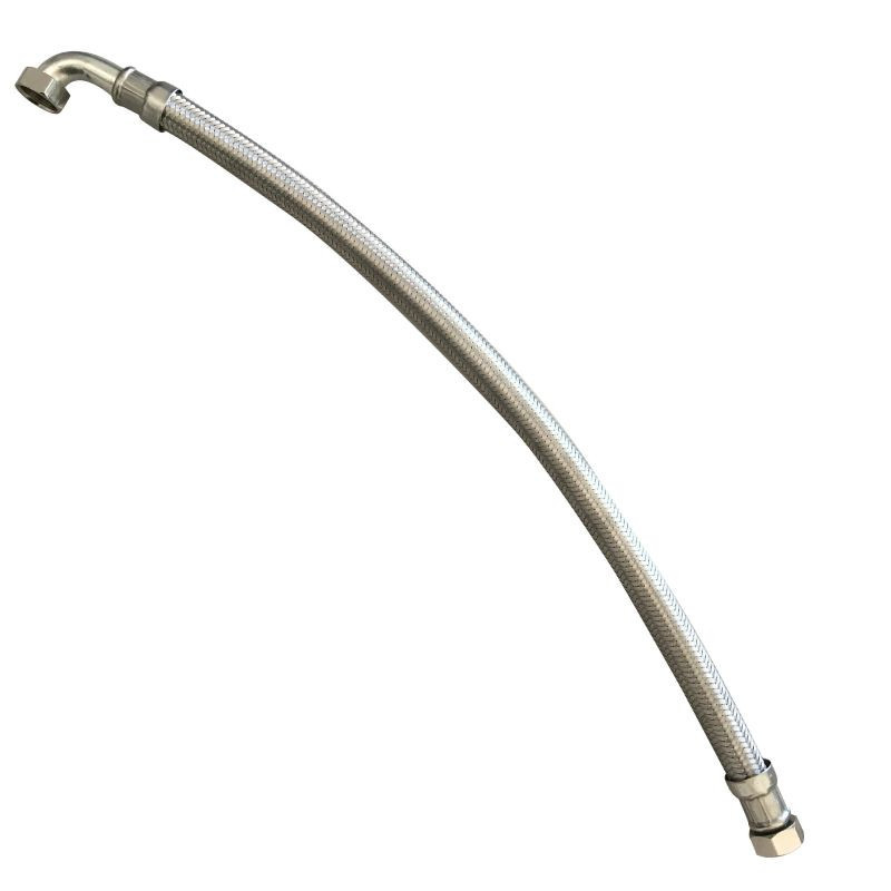 FLEXIBLE INOX EPDM Ø20MM 3/4"F COUDÉ + 3/4"F DROIT 1M