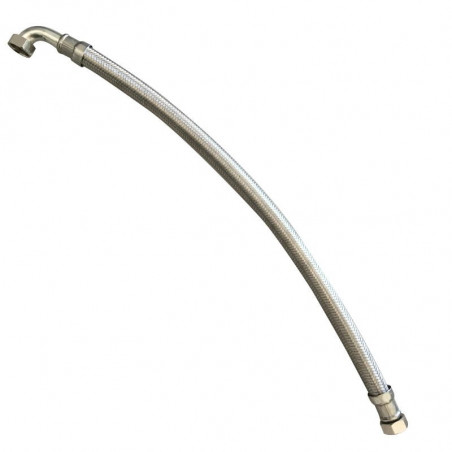 FLEXIBLE INOX EPDM Ø20MM 3/4"F COUDÉ + 3/4"F DROIT 1M